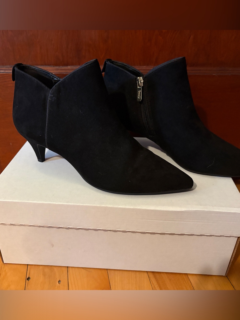 Circus by Sam Edelman Black Suede Pointed Ankle Booties